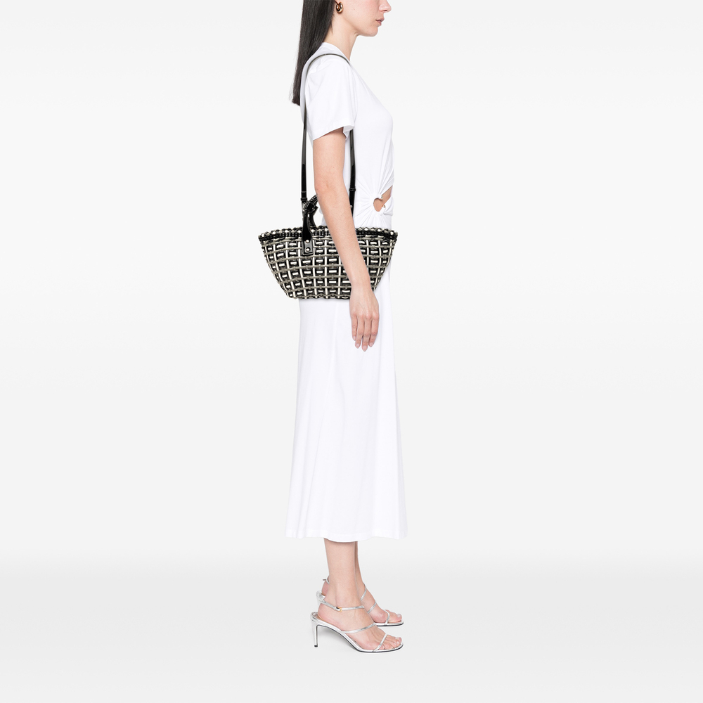 Pre-Loved Balenciaga Faux Leather Bistro Basket Bag XS - Picture 9 of 10
